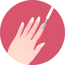 1.How to apply press on nails- first push back your cuticle