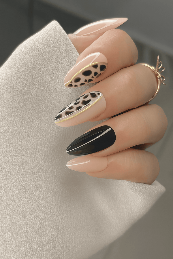 Handmade Soft Gel False Nails - Night Hunt