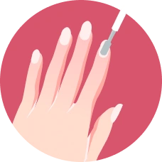 Use a cuticle stick to easily separate the press ons from the nail bed