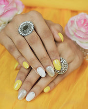 Wedding Special Yellow Glitter Press On Nails online