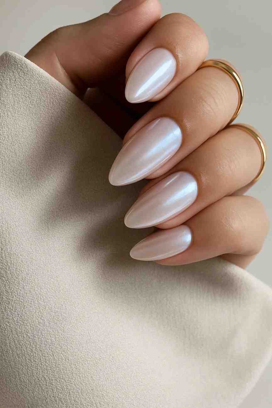 Crystal-inspired shimmer press-on nails for elegant occasions