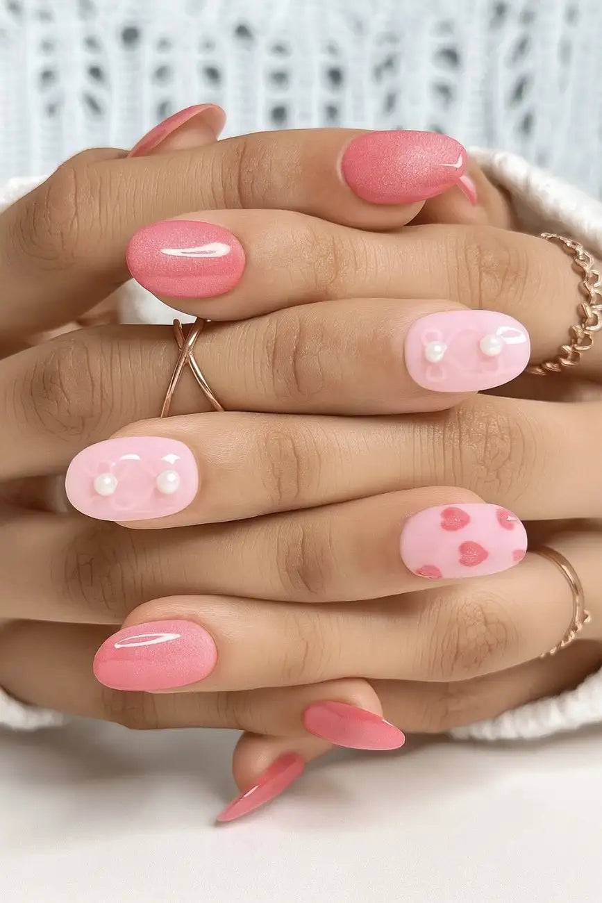 Close-up of Diamond Dust nails highlighting the sparkling crystal finish