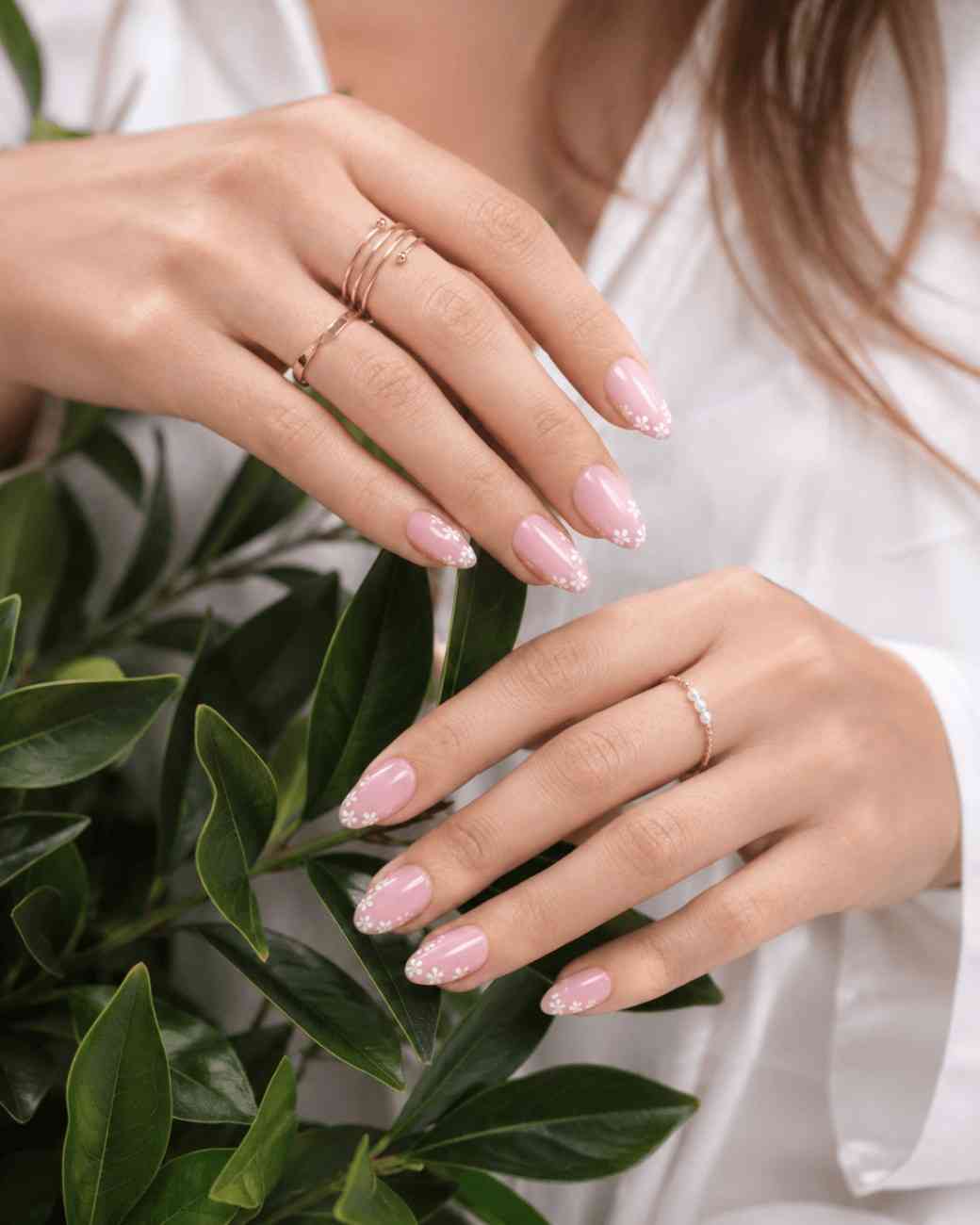 Elegant floral press-on nails perfect for everyday wear and special occasions