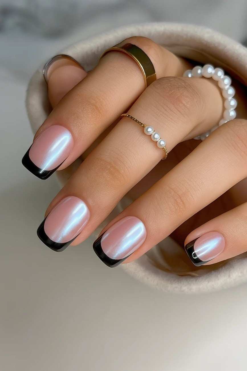 Frosted French tip press-on nails styled for weddings, parties, and elegant occasions