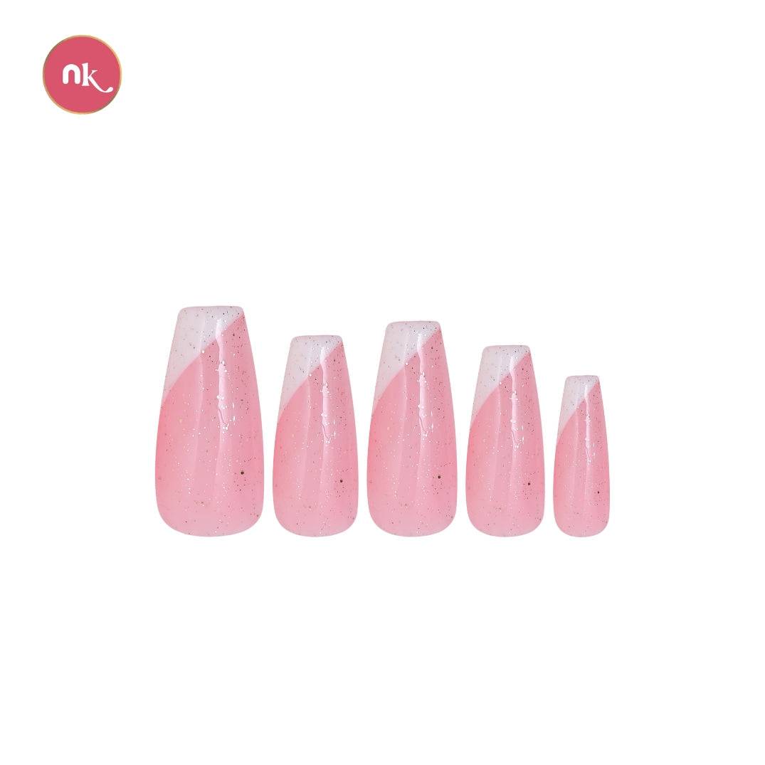 Complete French Kiss press-on nail set with reusable salon-quality French nails