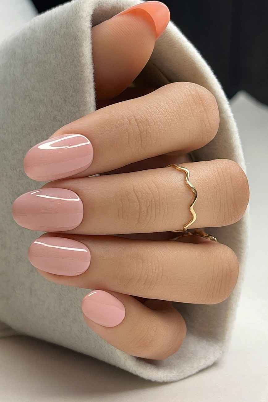 Latte-inspired nude press-on nails styled for everyday elegance and minimal fashion