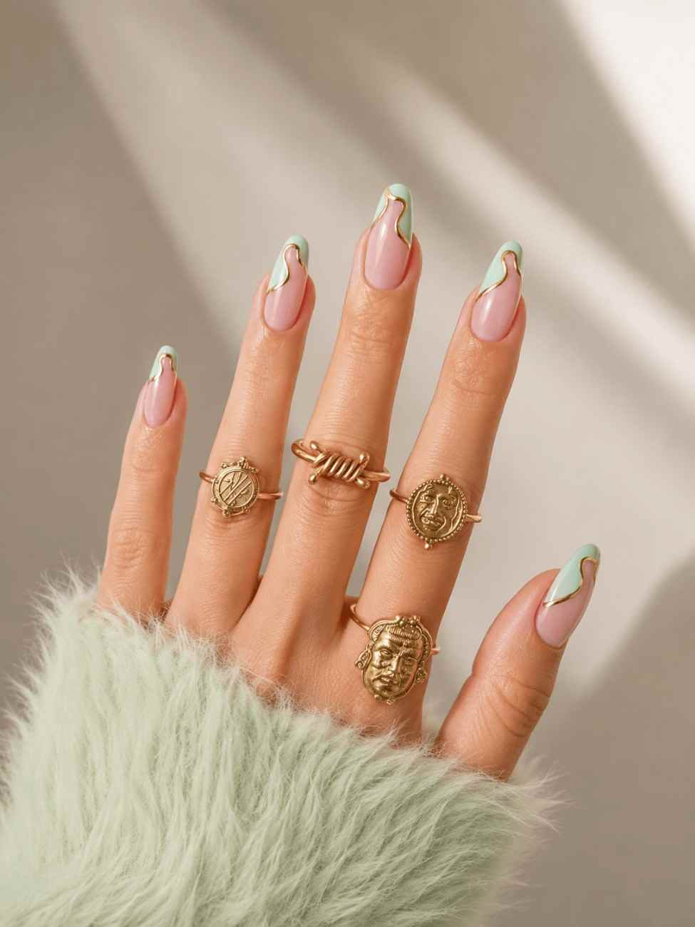 Pastel Luxe press-on nails by Naakhun.com