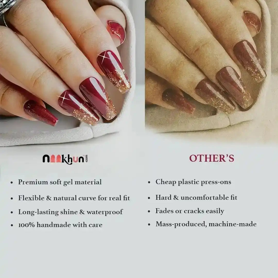 Difference between normal nails and soft gel material nails