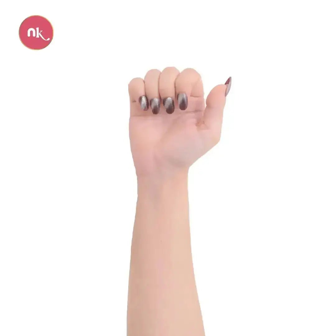 Radiant Rebels reusable press-on nails worn on hand for a bold fashion-forward look