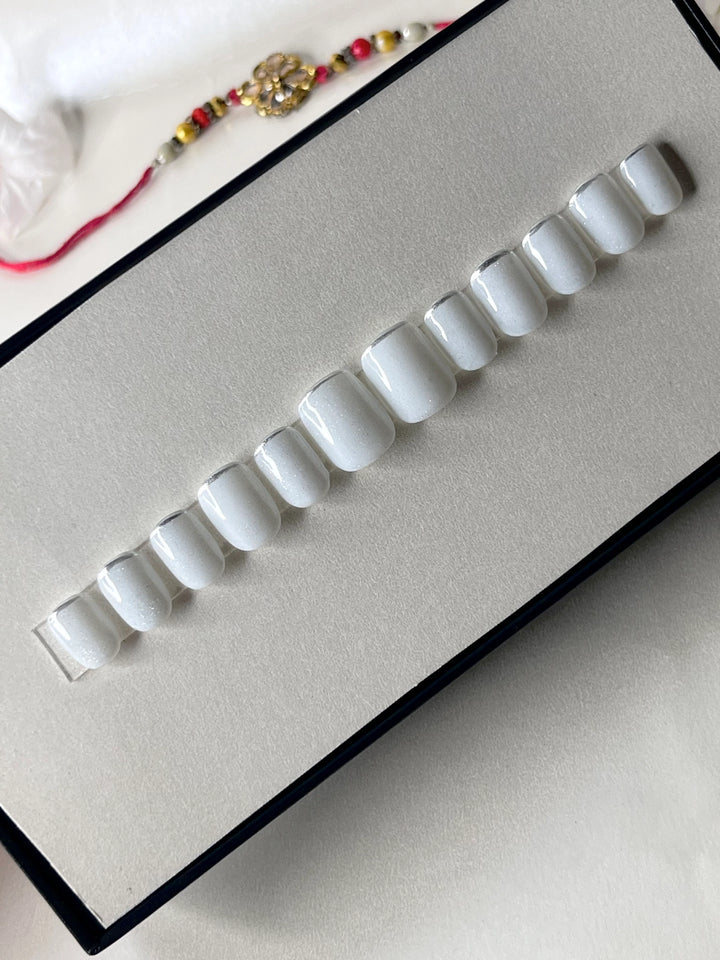 buy silver french on grey base get these classy press on nails set
