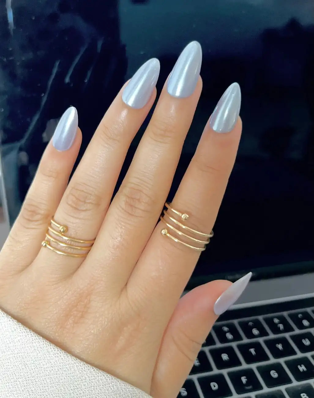 Elegant nude press-on nails for a soft and luxurious look