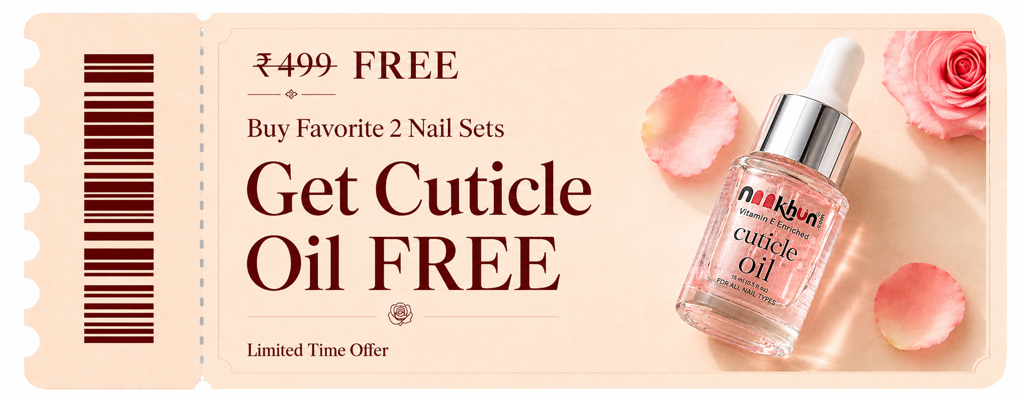 Buy Favorite 2 Nail Sets and Get Cuticle Oil Free